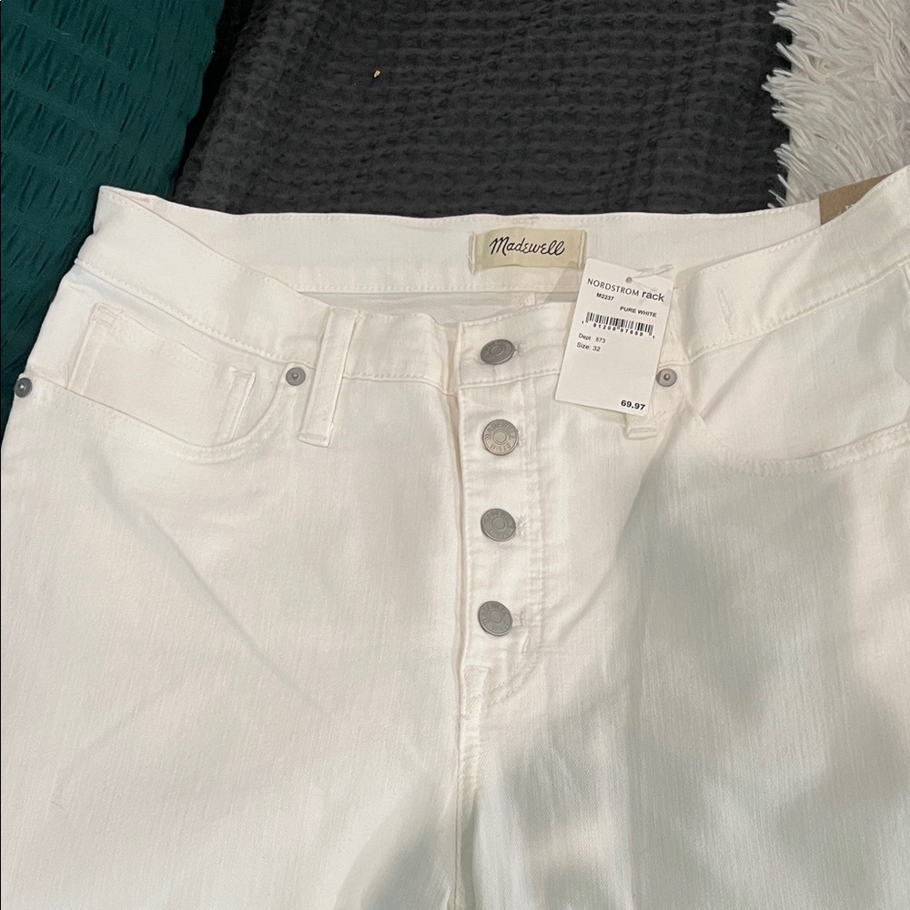 Madewell Women's High Rise White Jeans